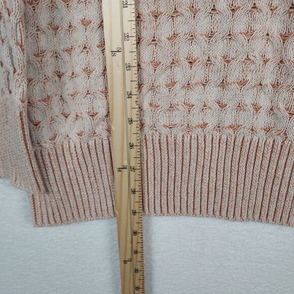 Knox Rose Women's Turtleneck Sweater Size Small Long Sleeve Woven Cream - Picture 5 of 10